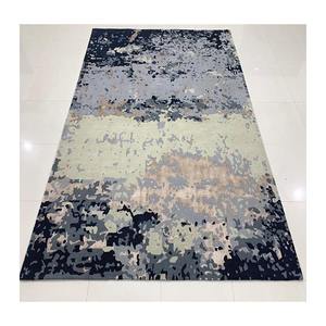 Alfombra de tamaño de diseño personalizable de lana NZ de seda, colores de arena gris marino duradero supersuave de calidad tejida a mano superior abstracta - Product Image 2