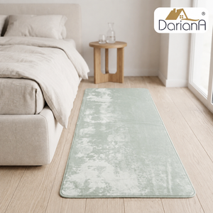 Tapis de salon rectangulaire DarianA en velours polyester, couleur unie, moderne, antidérapant, lavable, à poils ras, avec envers en caoutchouc - Product Image 1