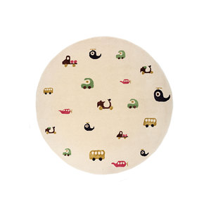 Tapis tufté à la main en laine et viscose couleur ivoire, motif original TRA-14622 pour usage domestique - Product Image 1