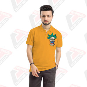 Premium Men's for Polo Shirt Cómodo y elegante Características ecológicas para el verano-Denim Batik Telas de pana Apliques - Product Image 1