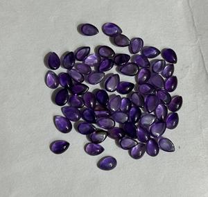 Lot en gros de pierre précieuse en vrac calibrée en forme de poire en améthyste naturelle 10x7 MM de qualité AAA taille personnalisable pour sertissage de bijoux - Product Image 3