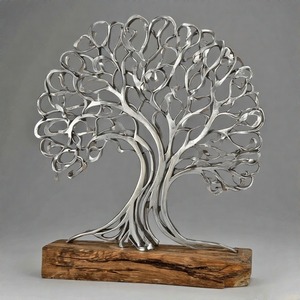 ZenithTree SilvaForm CelestialBranch, elegante escultura artística de árbol de Metal para exhibición de pared o mesa en hogares modernos - Product Image 3