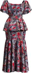 Robe longue dashiki africaine grande taille pour femmes, tenue décontractée en coton pour l'été, coupe longue - Product Image 5