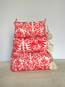 Bông Hoa In Túi Vệ Sinh Cá Nhân Lớn Ấn Độ Bông Vải <span class=keywords><strong>Nylon</strong></span> Du Lịch Trang Điểm Túi Thời Trang Mỹ Phẩm Túi Và Các Trường Hợp - Product Image 6