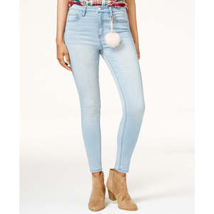 Jeans skinny a vita alta da bambino Tinseltown, in denim elasticizzato traspirante, a vita bassa, modello a matita, colore blu brillante, taglia 9 - Product Image 1