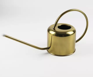 Cilindro de riego de jardín impresionante, forma redonda, hecho de acero inoxidable, mango de planta de riego de flores, lata de riego de Metal - Product Image 4