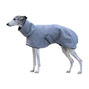 Теплая одежда, зимнее пальто для Борзых, серого цвета, мягкое на ощупь, удобное и дышащее пальто для собак от Fugenic Industries