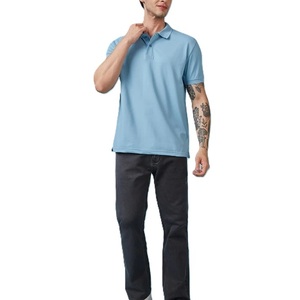 Chemise en jersey de coton respirant de haute qualité pour homme, à manches courtes, unie, à 2 boutons, tricotée, toutes tailles, style décontracté, style golf - Product Image 6