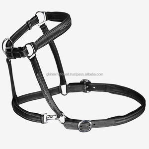 Licol pour cheval en cuir de selle 100% authentique, surpiqûres contrastées, avec col et nez réglables, accessoires en argent de qualité supérieure - Product Image 5