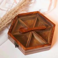 Boîte à épices en bois écologique et économique avec tiroir, compatible lave-vaisselle, pour cuisine et garde-manger - Marque SQUARE N CIRCLE