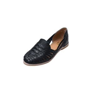 Chaussures plates Huarache pour femmes, mocassins en cuir tressé, à enfiler, légères, respirantes, tendance, chaussures de marche décontractées - Product Image 2