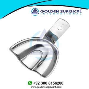 Grand porte-empreintes dentaire, prothèse complète, supérieur, solide |   Porte-dents en acier inoxydable, plateau d'empreinte dentaire durable, vente en gros - Product Image 5