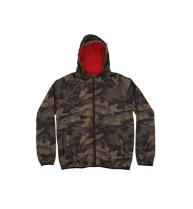 Chaqueta acolchada cortavientos para correr con logotipo personalizado de poliéster con cremallera completa para hombre con logotipo impreso personalizado - Product Image 3