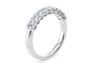 Diamante ovalado de laboratorio de 2,06 quilates, oro sólido de 14 quilates, aniversario de bodas, banda vermeil de media eternidad para ella - Product Image 5