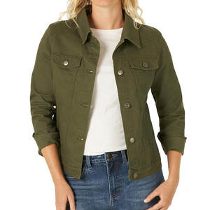 Vestes en jean en coton respirant tricoté pour femmes, taille plus, design personnalisé, imprimé, fabriquées au Pakistan - Product Image 1