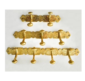 Vente chaude en laiton crochet cintre avec 5 broches montage mural crochet cuisine moderne en laiton décoratif en laiton crochet cintre - Product Image 3