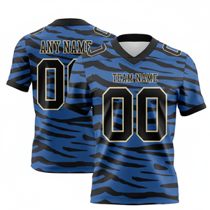 Maillot de football américain personnalisé en polyester pour hommes, jeunes et adultes, respirant, uniforme de sport court, chemise personnalisée pour équipe - Product Image 5