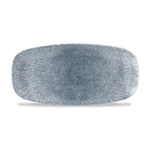 Plateau rectangulaire bleu Churchill Raku, impressions de studio, 35,5 x 19 cm, fournitures de restaurant, vaisselle de traiteur, vente en gros - Product Image 1