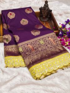 Dernier concepteur Soft Dola Silk Jacquard Saree By Fab Zone - Product Image 4
