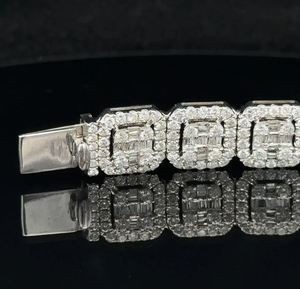 Bracelet chaîne tennis groupé plaqué or 18 carats 10mm diamant VVS Lab haute qualité glacé unisexe - Product Image 3
