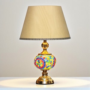 Lampe de chevet en mosaïque turque lumière décorative en verre coloré - Product Image 4