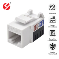 Connettore Keystone Cat6A/6/5E UTP RJ45 Modulo 110 IDC Tipo 90 Gradi per Cablaggio Strutturato