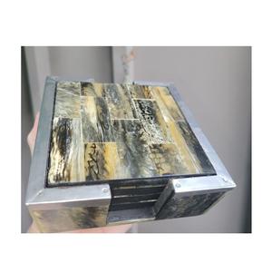 Posavasos de cuerno Juego de 6 con soporte Sublimación de Mesa de la mejor calidad Posavasos de cuerno de búfalo Vajilla - Product Image 4