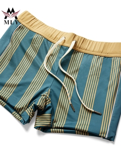 Fournisseurs Maillots de bain Slip de bain à rayures imprimées et coupe carrée Maillots de bain pour hommes - Product Image 3