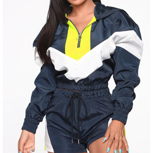 Running Jogging Training Fitness Logo Pullover Sets Chándales en blanco Windbreaker Nylon Chándal Conjunto Chándal para mujer - Product Image 6