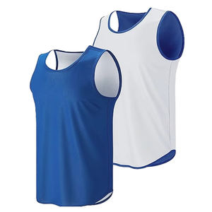 Ensemble de maillots de basket-ball unisexe pour adultes réversible, respirant, en polyester, avec découpe automatique - Product Image 5