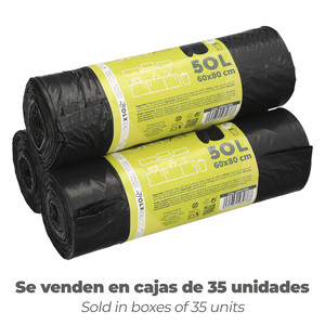 Sacchetti per Rifiuti con Chiusura Facilitata 50 Litri, Rotolo da 10 Sacchetti - Product Image 4