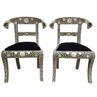 Chaise en incrustation d'os de haute qualité indienne, fabriquée à la main en Inde, prix direct d'usine raisonnable, chaise en incrustation d'os pour la maison, l'hôtel, la villa