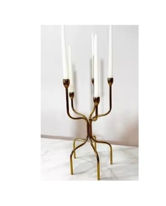 Home Decorating Luxury Metal Candle Stand <b>Candelabra</b> for Weddings & Christmas Celebrations-Eco-friendly Durable Handmade - Product Image 1