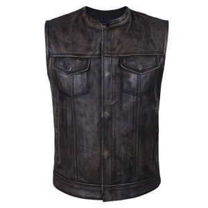 Chaqueta Retro Casual de Invierno para Hombre, Sin Mangas, Genuina, Cortavientos, Transpirable, Anti-UV, Talla Grande, Ropa de Trabajo con OEM - Product Image 5