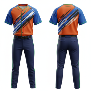 Uniforme de Béisbol de Alta Calidad en Oferta 2026, Nombre y Número del Equipo Personalizados, Impresión por Sublimación, Secado Rápido, Cuello en V, Unisex para Adultos - Product Image 2