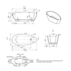 Baignoire autoportante moderne design Rome gris – Baignoires modernes uniques - Product Image 6