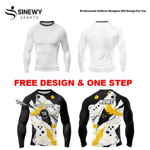 Protège-éruptions de compression de haute qualité pour Kimono extensible avec logo avant Spandex/Polyester respirant et séchage rapide Logo personnalisé - Product Image 5