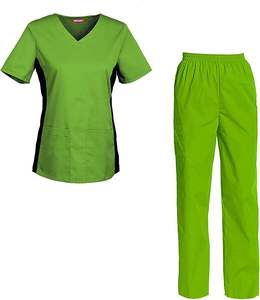 Nuevo Conjunto de Uniformes Médicos de Moda, Venta Caliente, Tops Elásticos de Manga Corta, Uniformes de Enfermera con Bolsillos, Uniformes Médicos de Hospital, Pantalones Deportivos - Product Image 1
