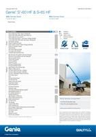 En iyi fiyat mobil kaldırma çalışma platformu Genie bomlu S65 21M elektrikli Platform asansör adam asansör Genie