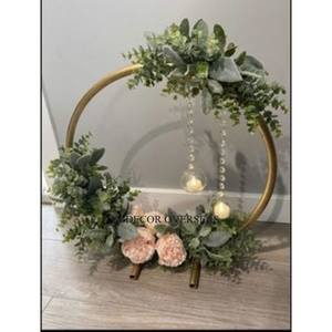 Alta demanda, la mejor calidad, Metal chapado en oro y único, diseño elegante, aspecto elegante, conjunto de 3 centros de mesa para decoración de bodas - Product Image 3