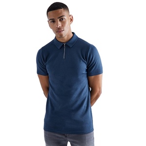 2026 Slim Fit 1/4 Zip Up <b>Collar</b> Style Polo Material Breathable <b>High</b> Quality Custom Design Fashionable Plain <b>Men's</b> Polo <b>Shirts</b> - Product Image 1