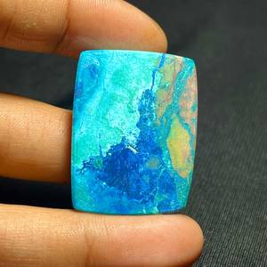 ทรงสี่เหลี่ยมสีฟ้าจาก Shattuckite ได้รับการรับรองจาก Cma สำหรับทำเครื่องประดับขายส่งจำนวนมาก - Product Image 1