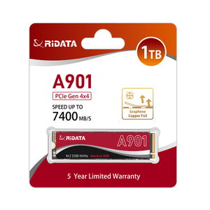 <b>SSD</b>, Solid State Drive, RIDATA A901 <b>SSD</b> PCIe Gen4 <b>NVMe</b> M.2 2280 Internal, Read/Write up to 7400/6400 MB/s (500GB 1TB <b>2TB</b> 4TB) - Product Image 2