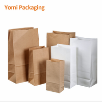 Emballage avec logo personnalisé sac en papier kraft blanc brun sac de livraison de nourriture
