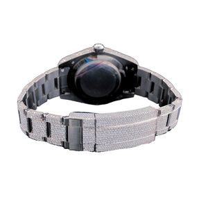 Hip Hop VVS Claridad Moissanite Diamante Reloj Personalizar Árabe Dial Acero Inoxidable Lujo Elegante Paso Diamante Tester reloj - Product Image 4