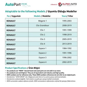 Clips de pare-chocs et de calandre pour Renault - 100 pièces - Product Image 3