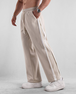 Pantalones Deportivos Personalizados de Corte Holgado, Estilo Baggy, Pierna Recta, Felpa Francesa, para Gimnasio, Jogging, con Rayas, para Hombre - Product Image 2