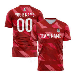 Nueva llegada personalizada sublimación transpirable cuello en V deportes Jersey Top manga corta ropa de fútbol hecho en Francia - Product Image 5