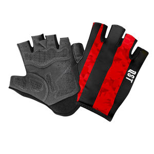 Gants de cyclisme unisexes légers à demi-doigts avec fermeture auto-agrippante, respirants, durables, en polyester, avec rembourrage en silicone sur la paume pour la course - Product Image 6