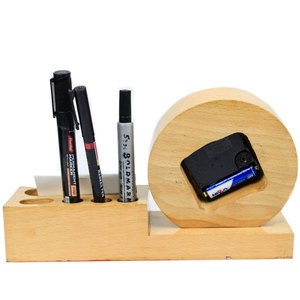 Boîte de rangement de cartes de visite en bois, porte-cartes de visite créatif de bureau - Product Image 3